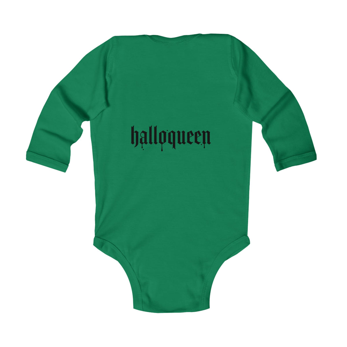 Halloween Infant Bodysuit — Cute Ghosts Front & "halloqueen" Back