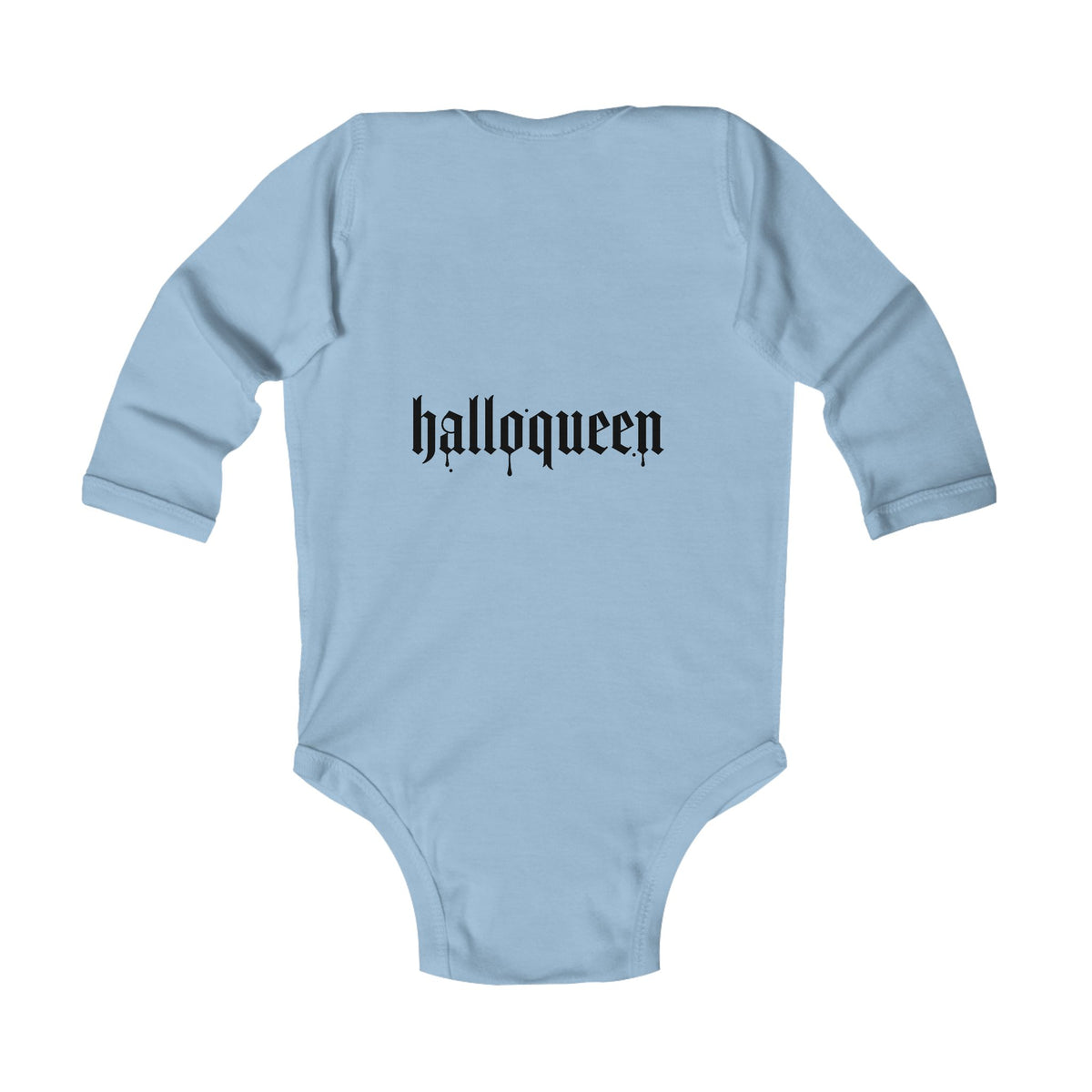 Halloween Infant Bodysuit — Cute Ghosts Front & "halloqueen" Back