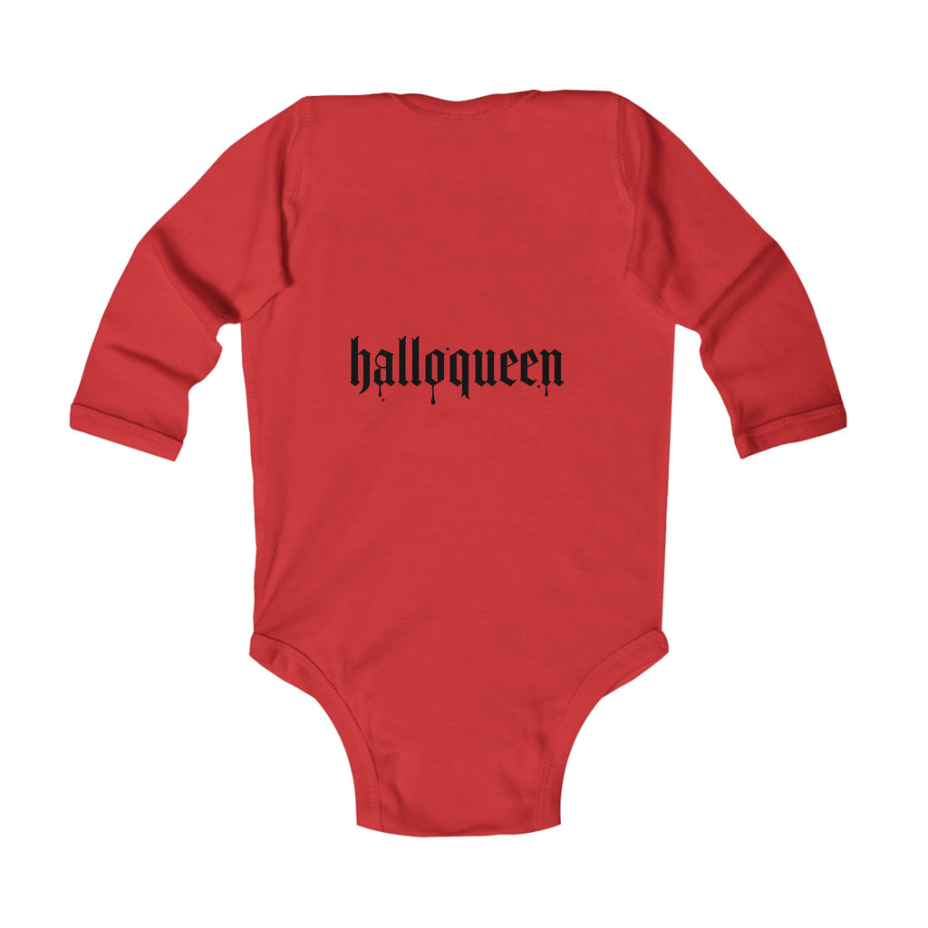 Halloween Infant Bodysuit — Cute Ghosts Front & "halloqueen" Back