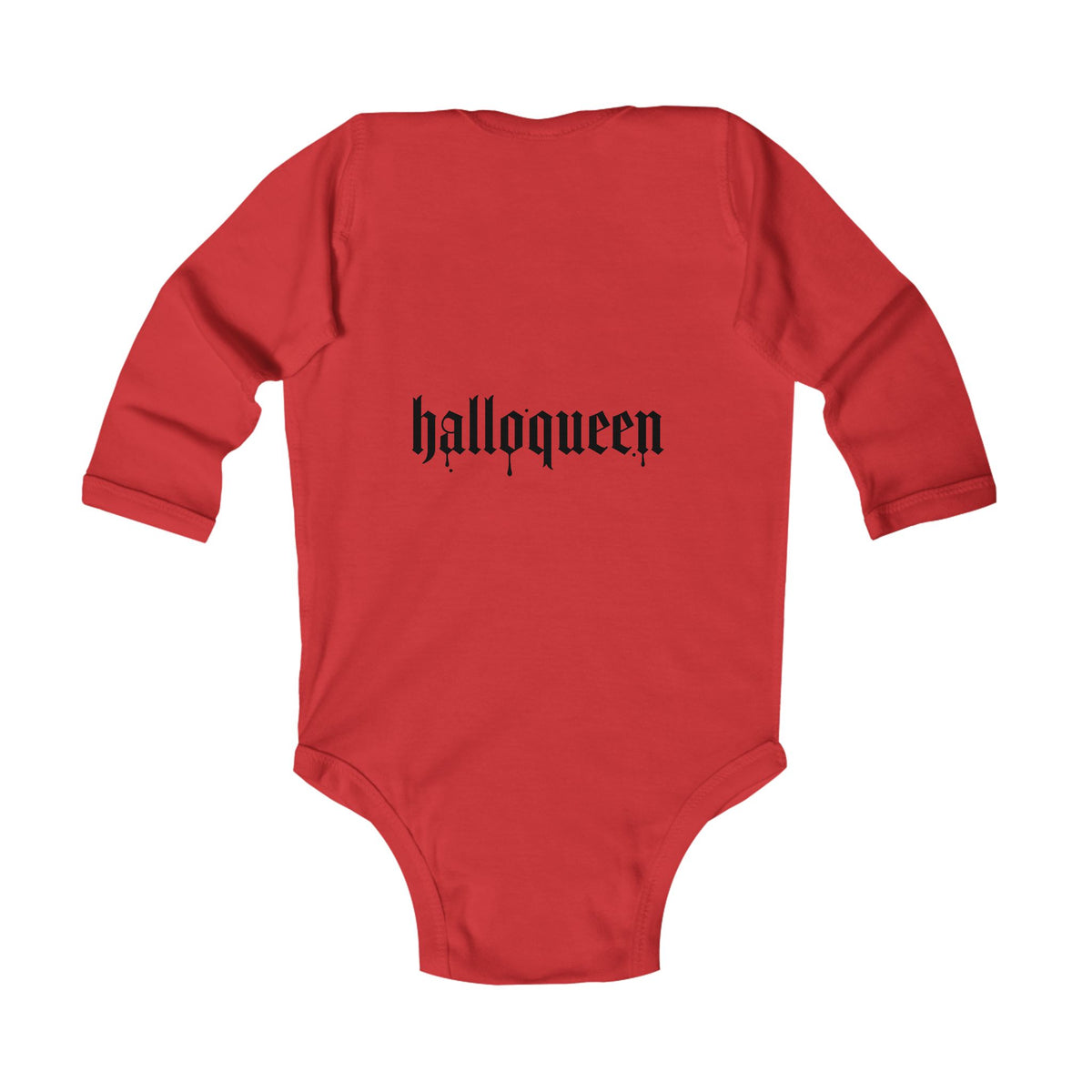 Halloween Infant Bodysuit — Cute Ghosts Front & "halloqueen" Back