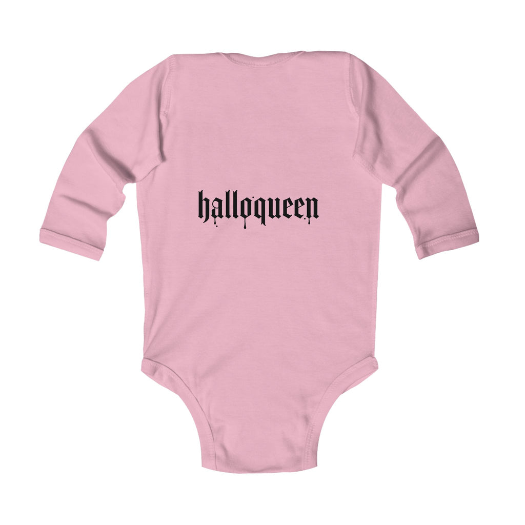 Halloween Infant Bodysuit — Cute Ghosts Front & "halloqueen" Back