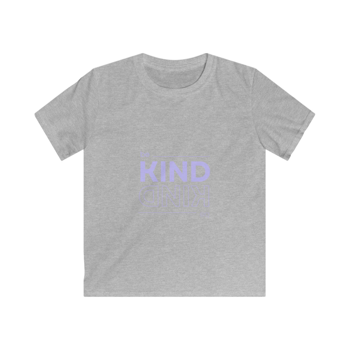Kids Tee — "Be Kind" Pastel Mirror Graphic