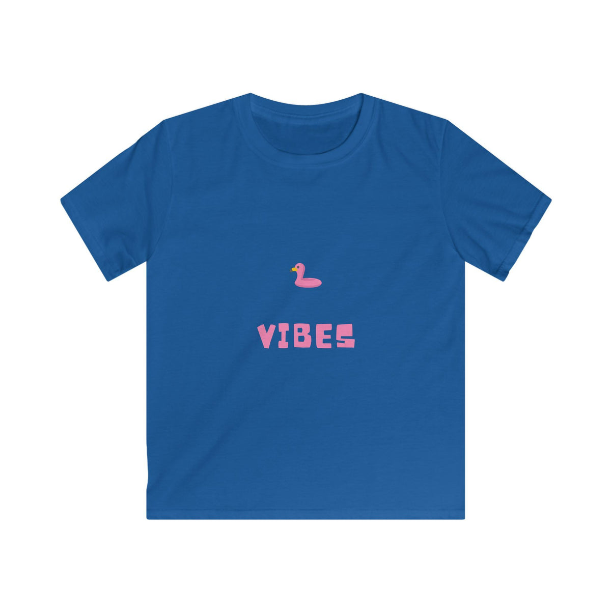 Kids T-Shirt — Pink Duck 'VIBES' Cute Summer Tee