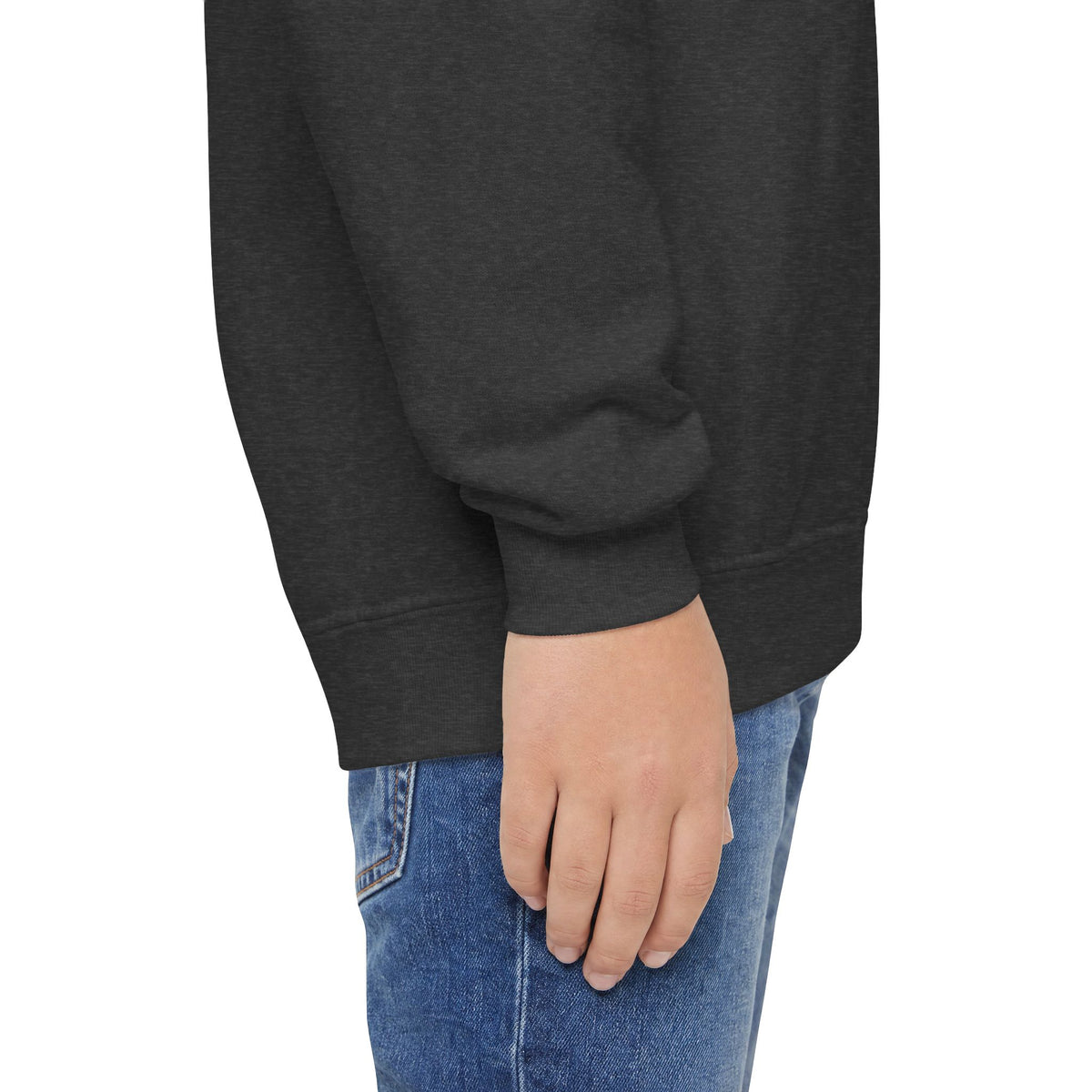 Youth Crewneck Sweatshirt — "School Story, Bro!" Earth Character with Soda | Slate & Social Back