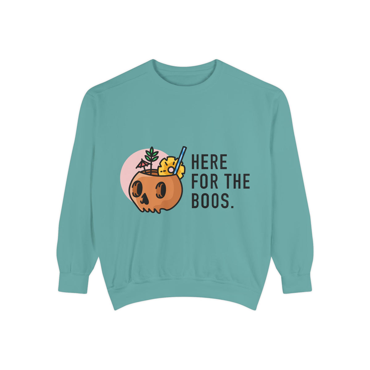 Halloween Pumpkin "Here for the Boos" Sweatshirt