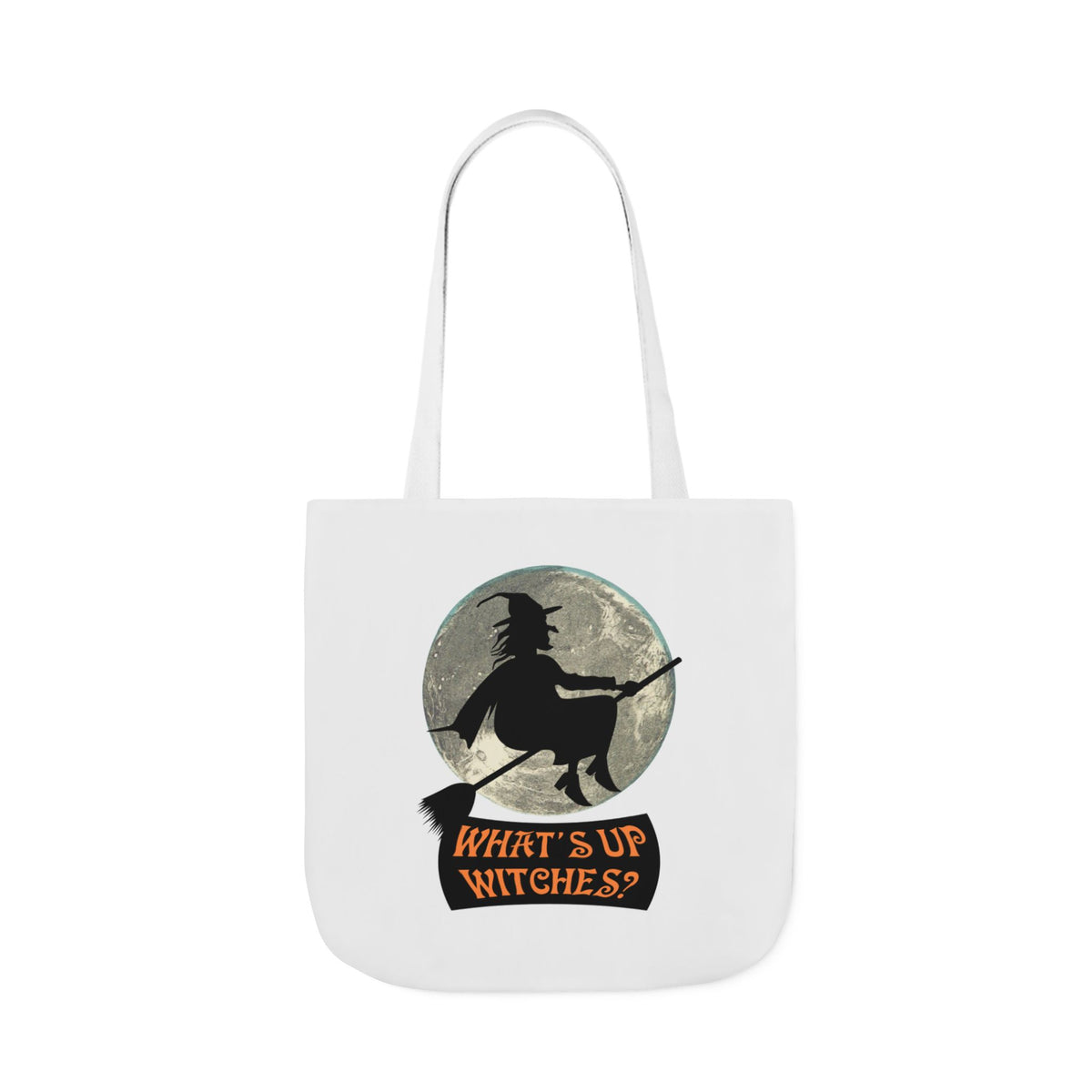 What’s Up Witches Halloween Witch Canvas Tote Bag