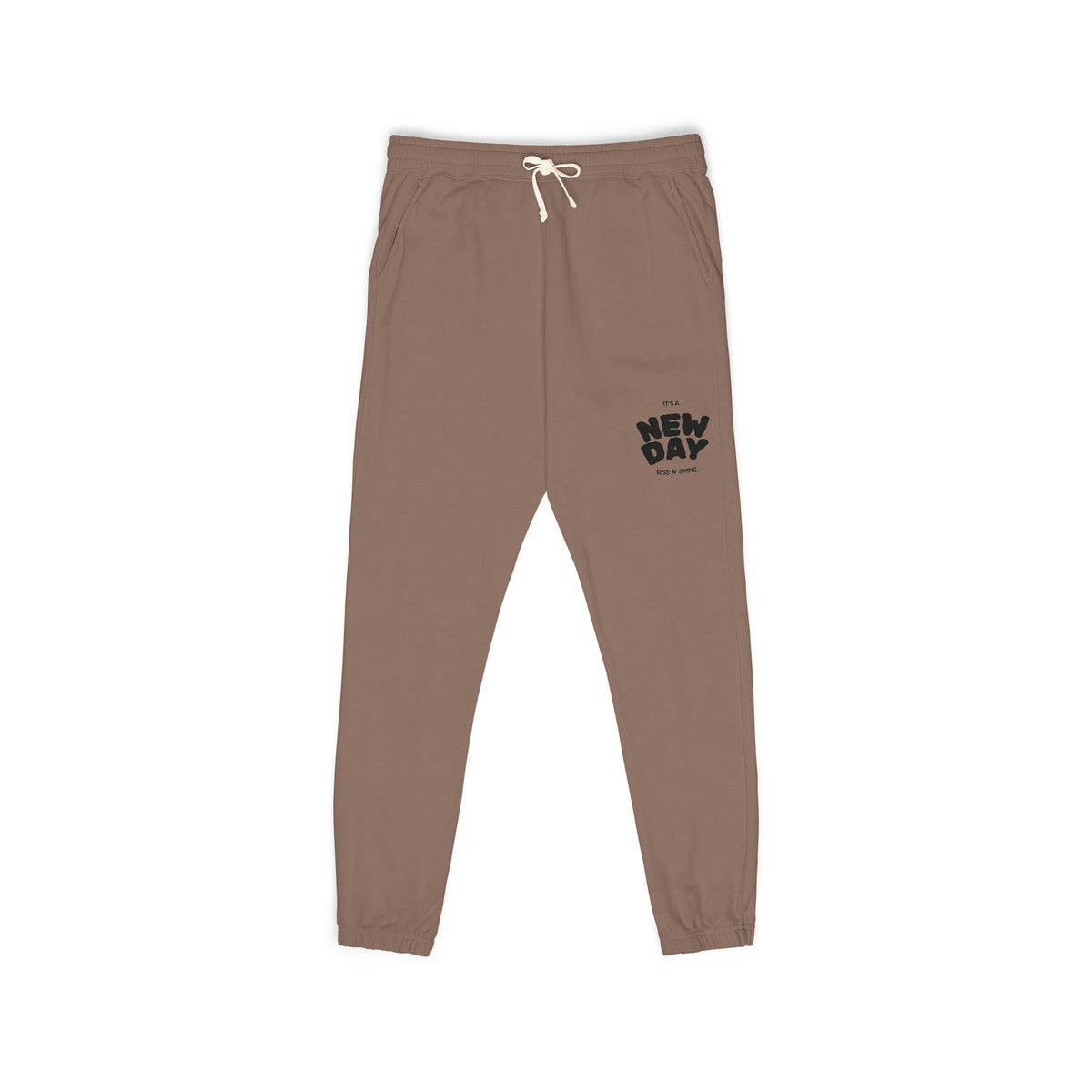 Embroidered 'Mom' Handprint Fleece Sweatpants — Cozy Gift for New Moms & Mother's Day