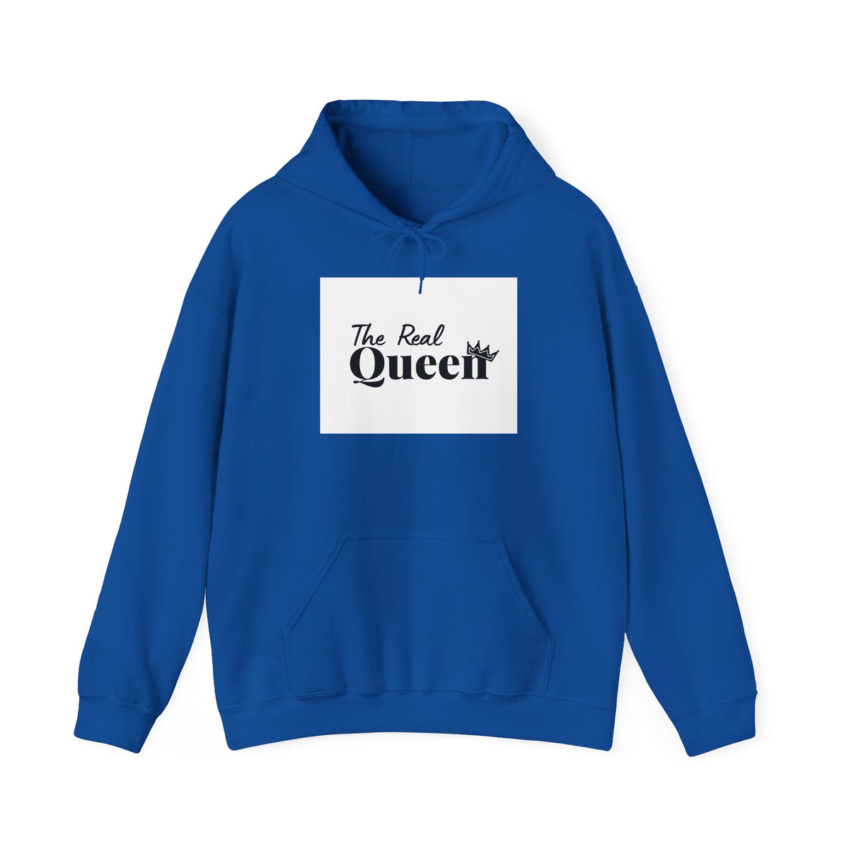 The Real Queen Hoodie — 'Slate & Social' Graphic Pullover for Bold Fashionistas