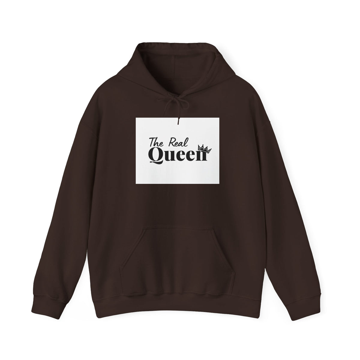The Real Queen Hoodie — 'Slate & Social' Graphic Pullover for Bold Fashionistas