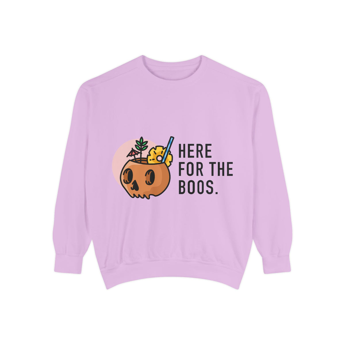 Halloween Pumpkin "Here for the Boos" Sweatshirt