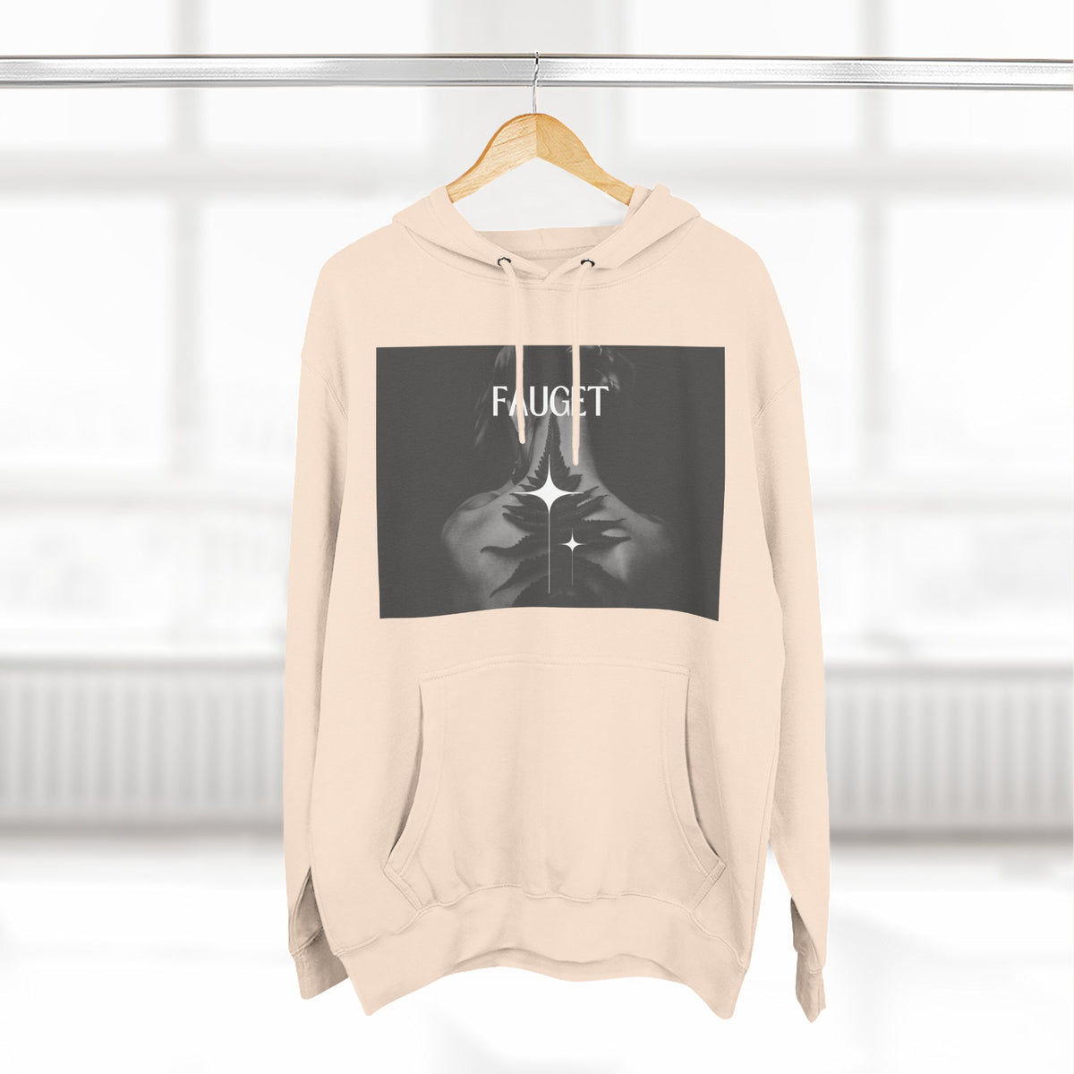 Hoodie — 'FAUCET' Monochrome Prayer Hands Graphic Hoodie