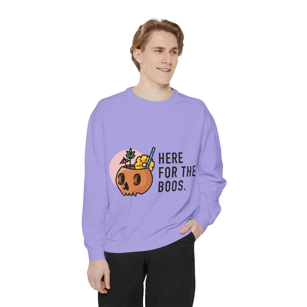 Halloween Pumpkin "Here for the Boos" Sweatshirt