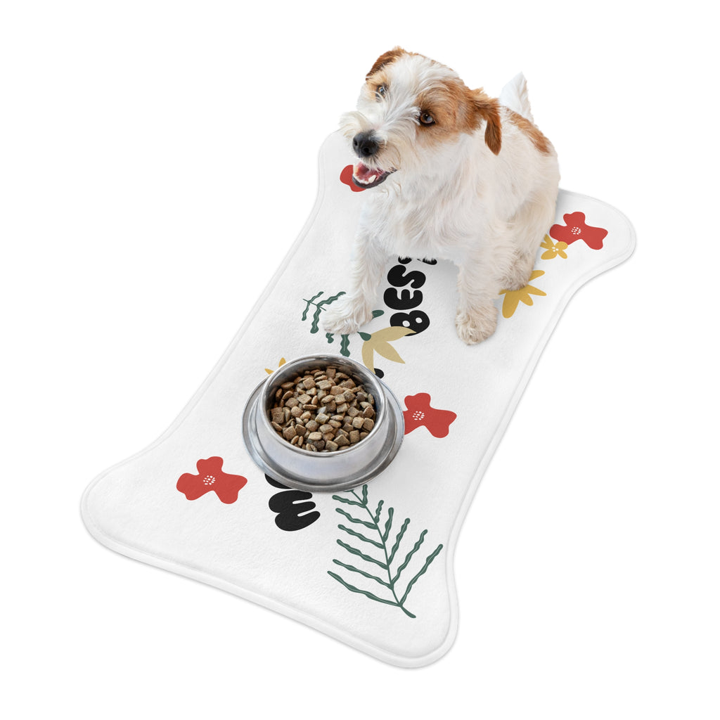 Pet Feeding Mat — "Mama's Bestie" Floral Design