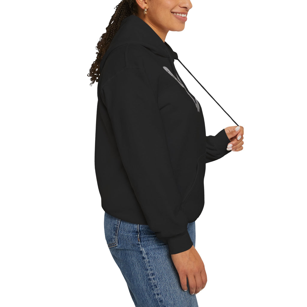 Butterfly Graphic Hoodie — 'Slate & Social' Minimalist White Pullover