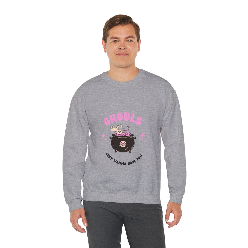 Ghoul Crewneck Sweatshirt — "Ghouls Just Wanna Have Fun" Cute Halloween Pullover