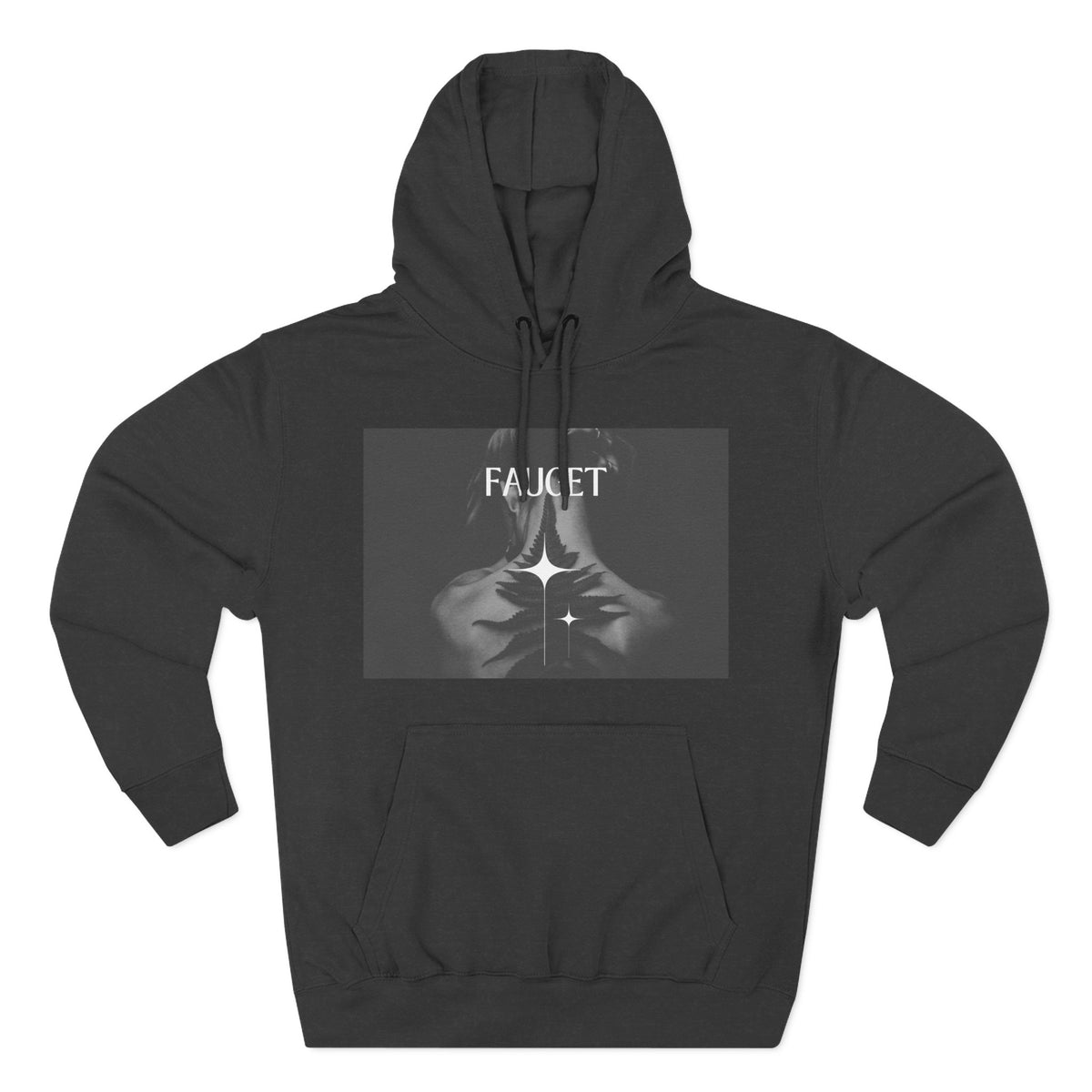 Hoodie — 'FAUCET' Monochrome Prayer Hands Graphic Hoodie