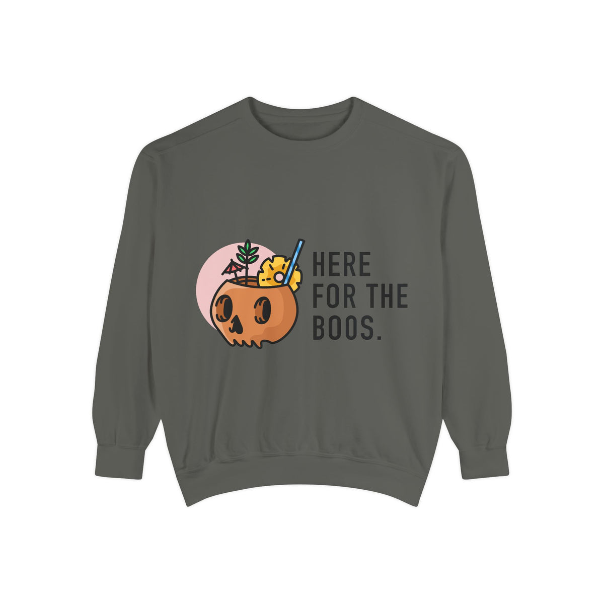 Halloween Pumpkin "Here for the Boos" Sweatshirt