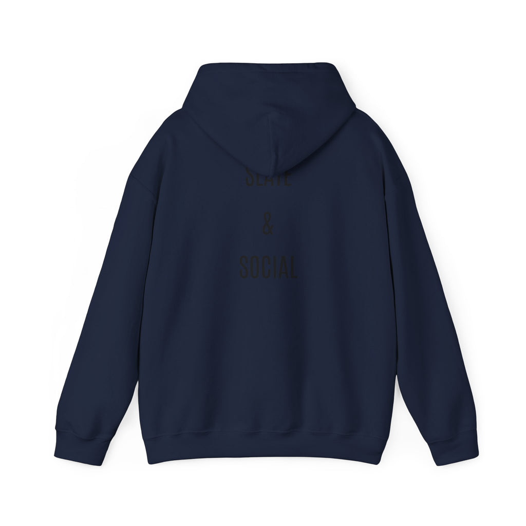 The Real Queen Hoodie — 'Slate & Social' Graphic Pullover for Bold Fashionistas