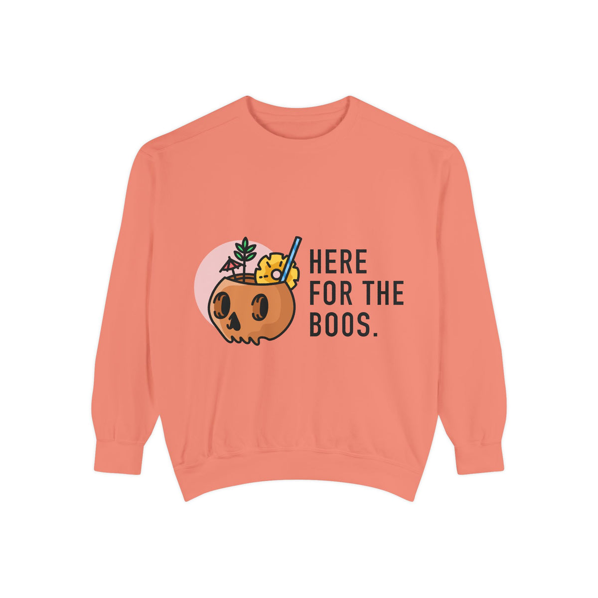 Halloween Pumpkin "Here for the Boos" Sweatshirt