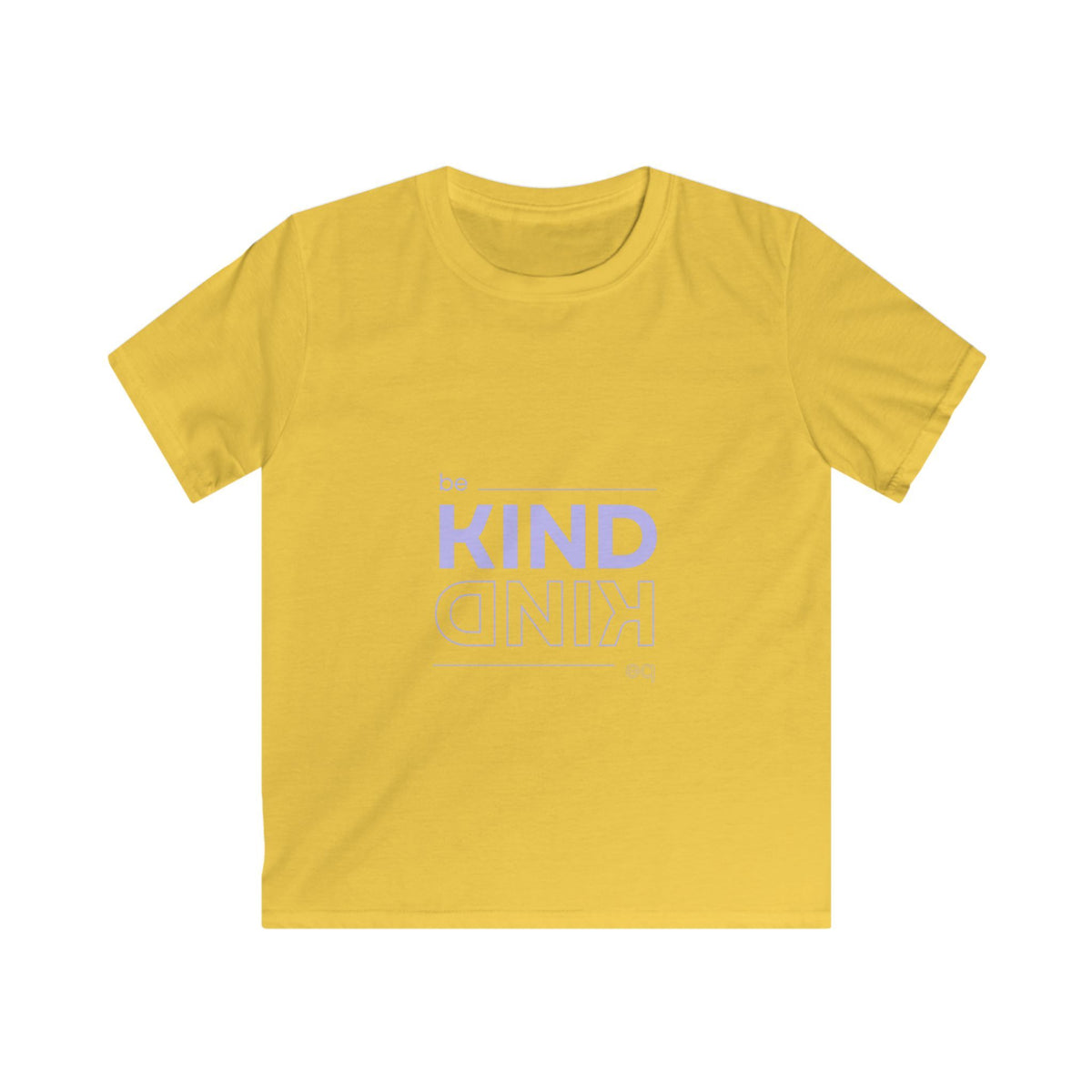Kids Tee — "Be Kind" Pastel Mirror Graphic