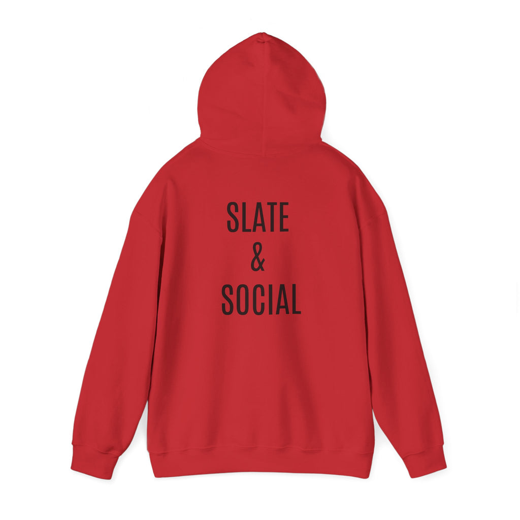 Butterfly Graphic Hoodie — 'Slate & Social' Minimalist White Pullover