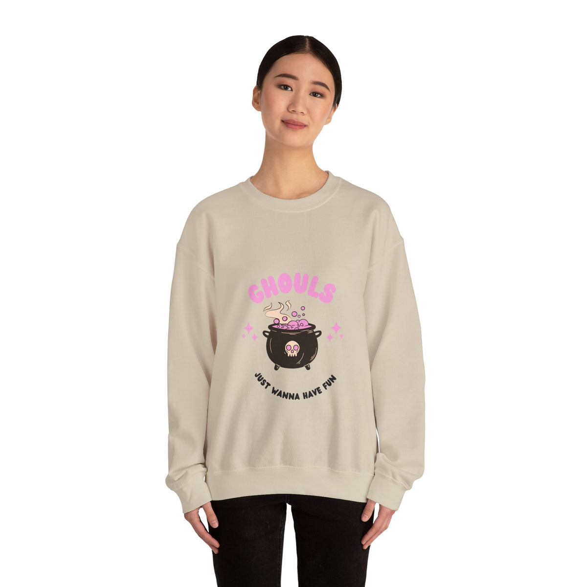 Ghoul Crewneck Sweatshirt — "Ghouls Just Wanna Have Fun" Cute Halloween Pullover