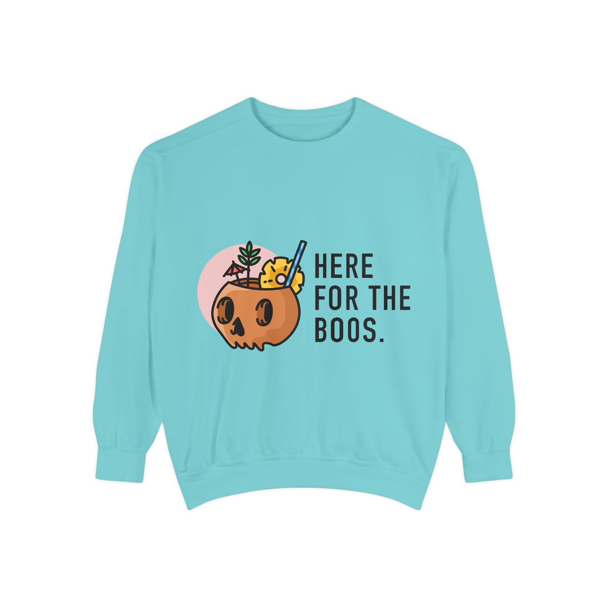 Halloween Pumpkin "Here for the Boos" Sweatshirt