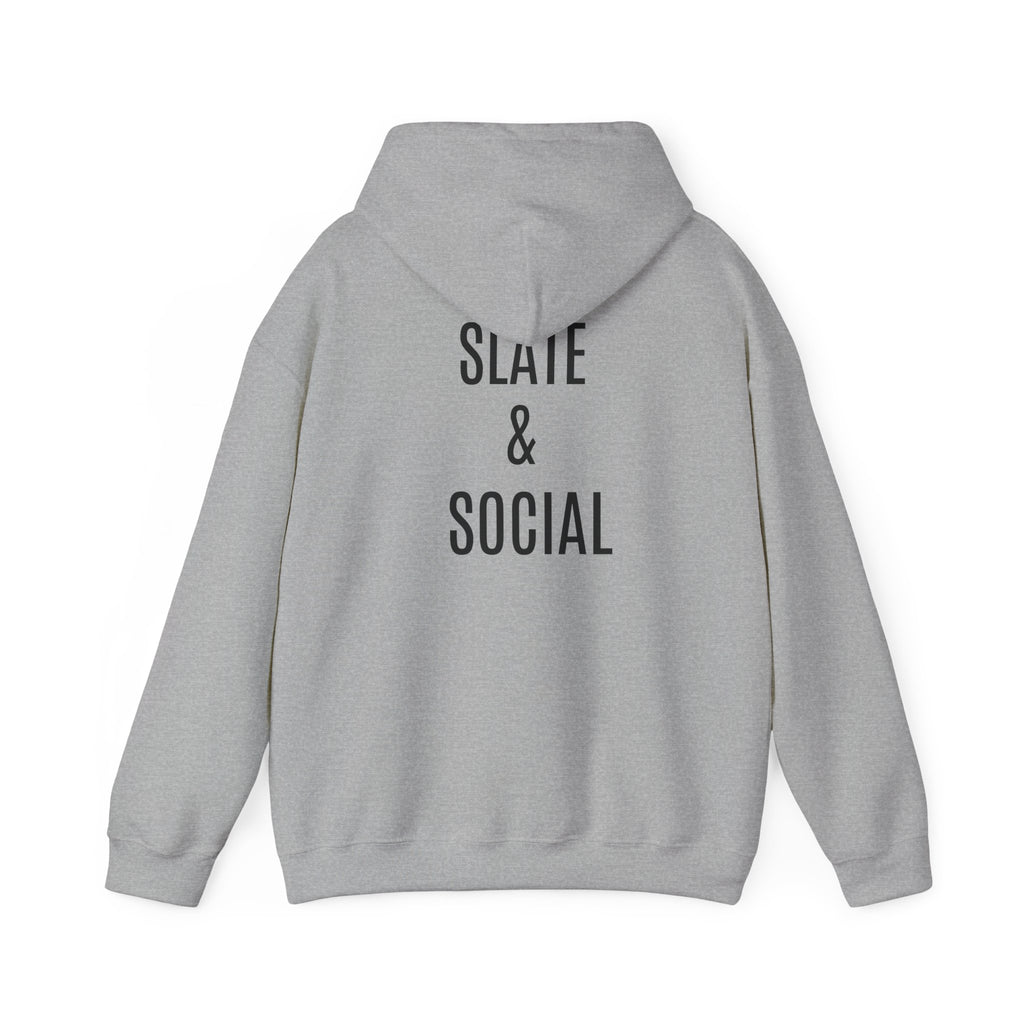 Butterfly Graphic Hoodie — 'Slate & Social' Minimalist White Pullover