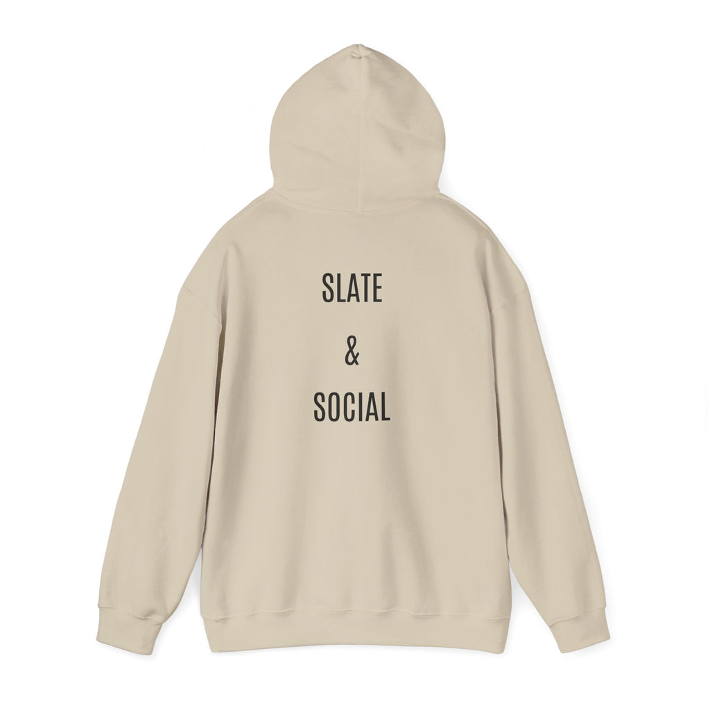 The Real Queen Hoodie — 'Slate & Social' Graphic Pullover for Bold Fashionistas