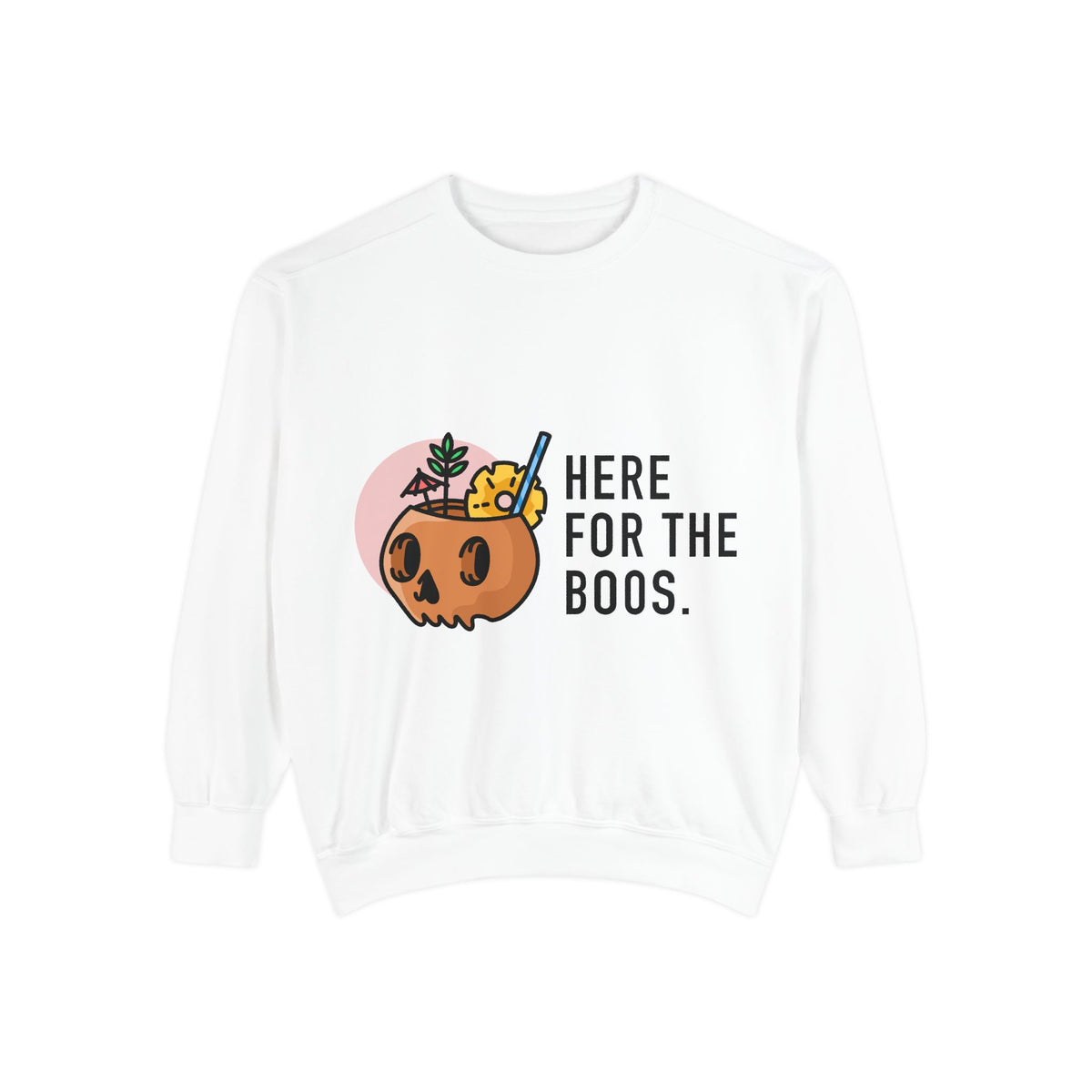 Halloween Pumpkin "Here for the Boos" Sweatshirt