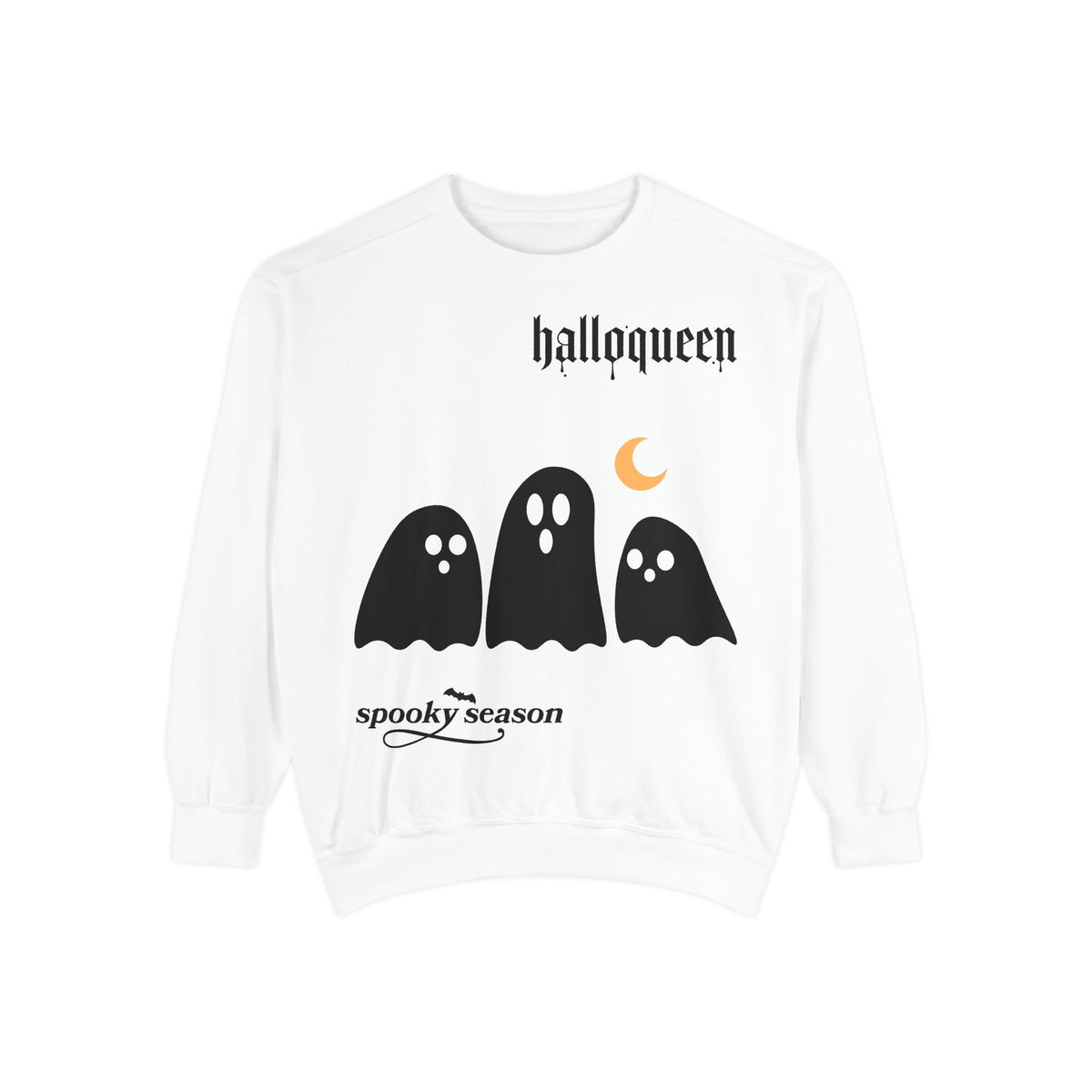 Halloween Ghosts Sweatshirt — "halloqueen" Spooky Season Crewneck
