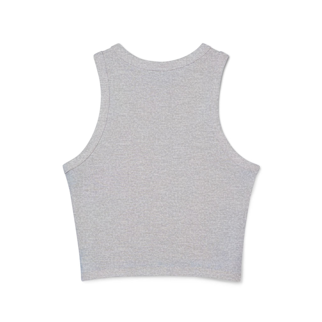 Bad Bitch Racer Tank Top — Women's Crop Ribbed Tank