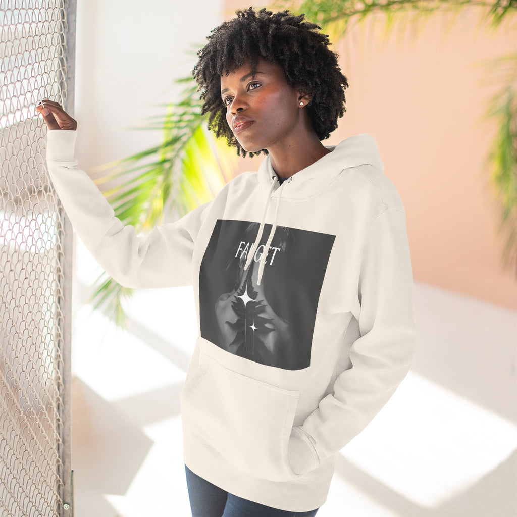 Hoodie — 'FAUCET' Monochrome Prayer Hands Graphic Hoodie
