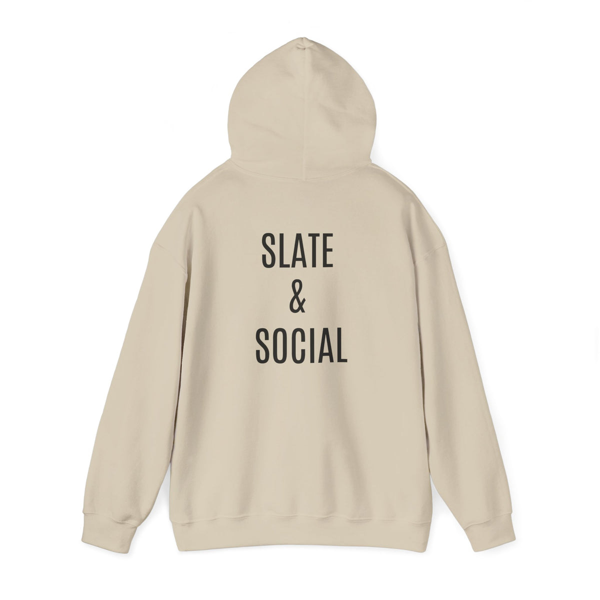 Butterfly Graphic Hoodie — 'Slate & Social' Minimalist White Pullover