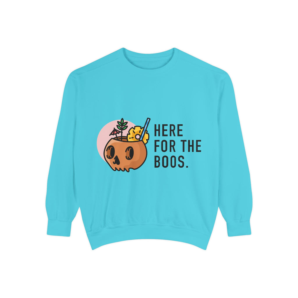 Halloween Pumpkin "Here for the Boos" Sweatshirt