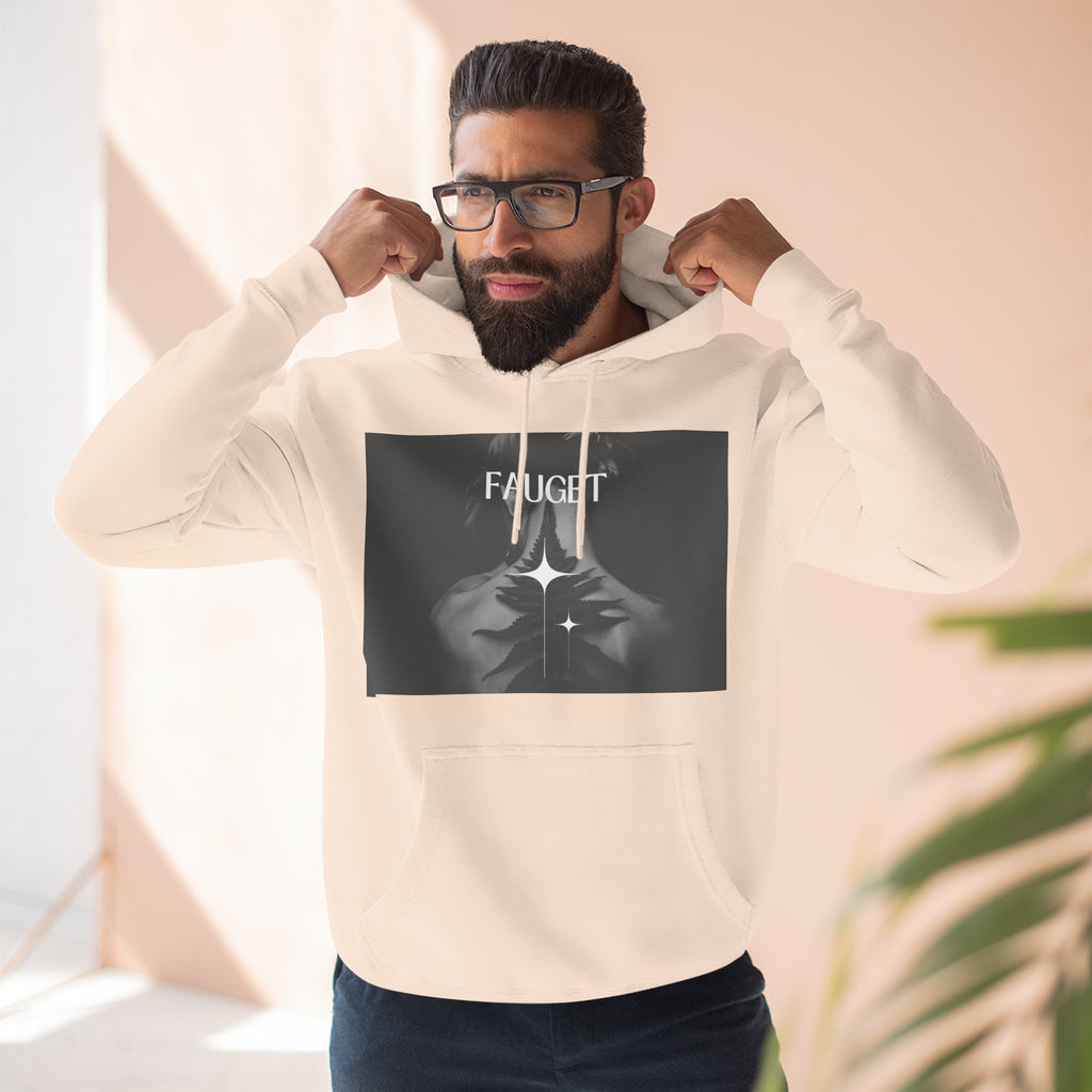 Hoodie — 'FAUCET' Monochrome Prayer Hands Graphic Hoodie