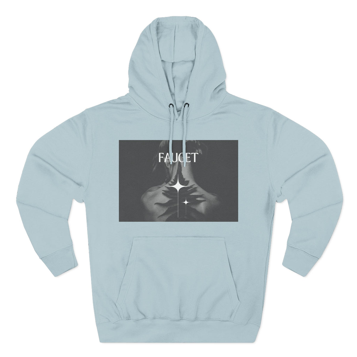 Hoodie — 'FAUCET' Monochrome Prayer Hands Graphic Hoodie