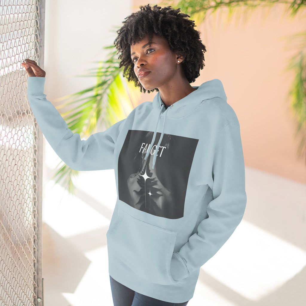 Hoodie — 'FAUCET' Monochrome Prayer Hands Graphic Hoodie