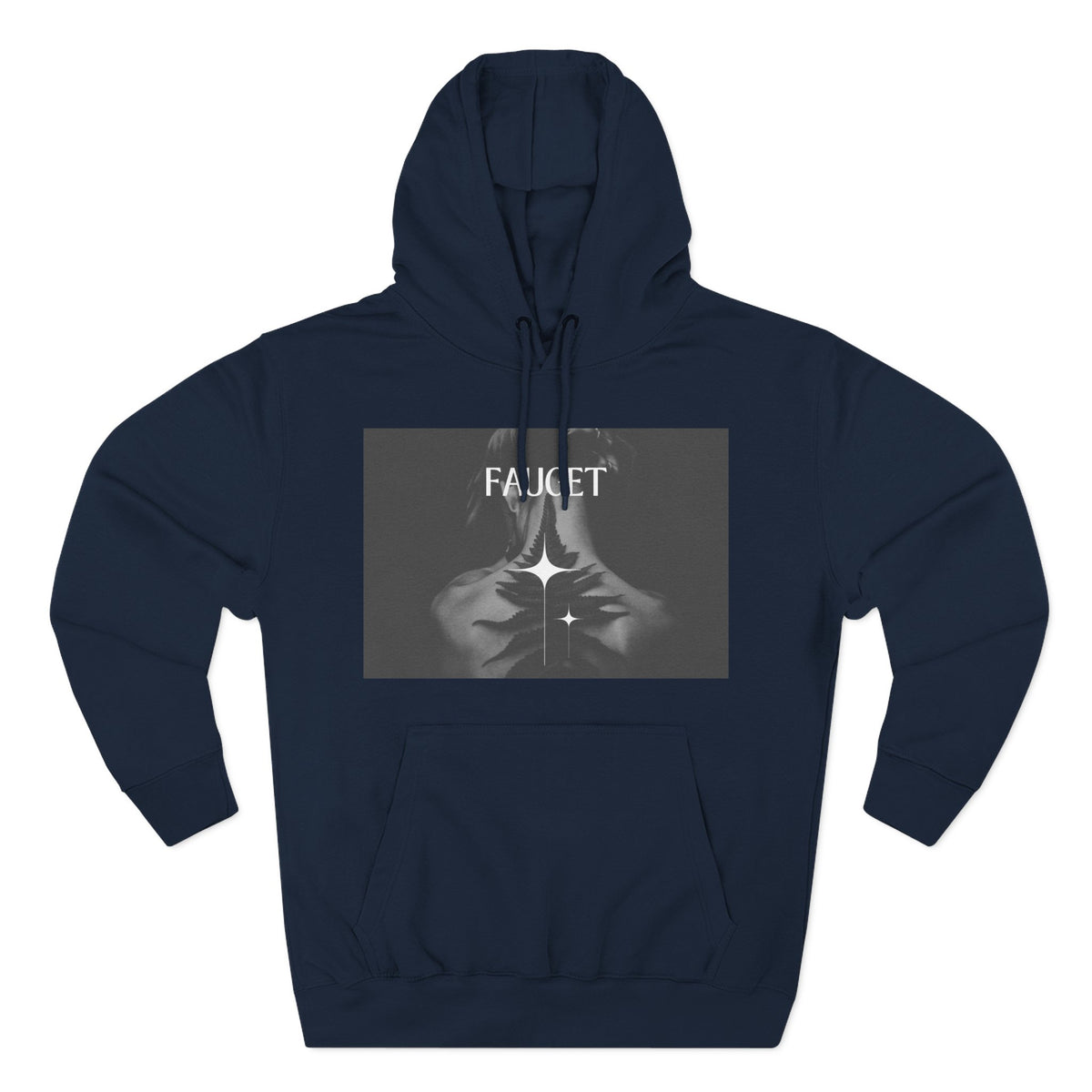 Hoodie — 'FAUCET' Monochrome Prayer Hands Graphic Hoodie