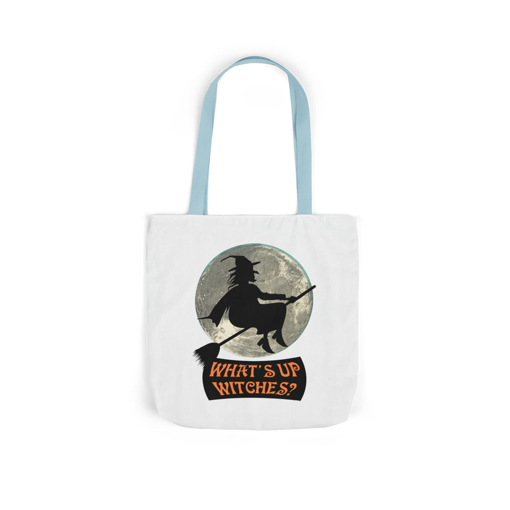 What’s Up Witches Halloween Witch Canvas Tote Bag