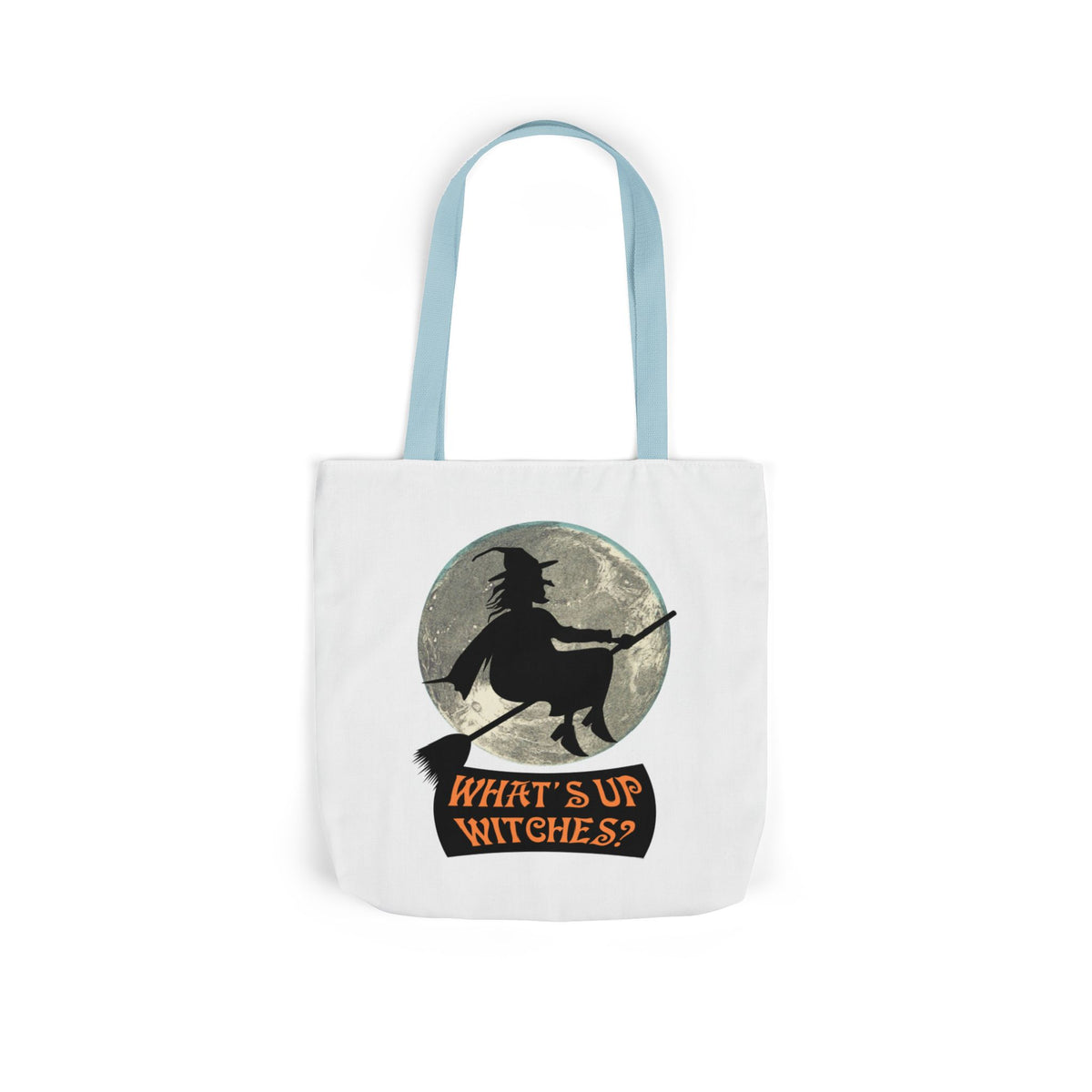 What’s Up Witches Halloween Witch Canvas Tote Bag
