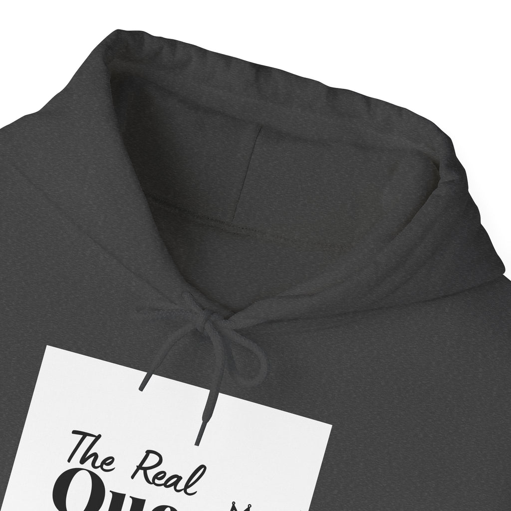 The Real Queen Hoodie — 'Slate & Social' Graphic Pullover for Bold Fashionistas