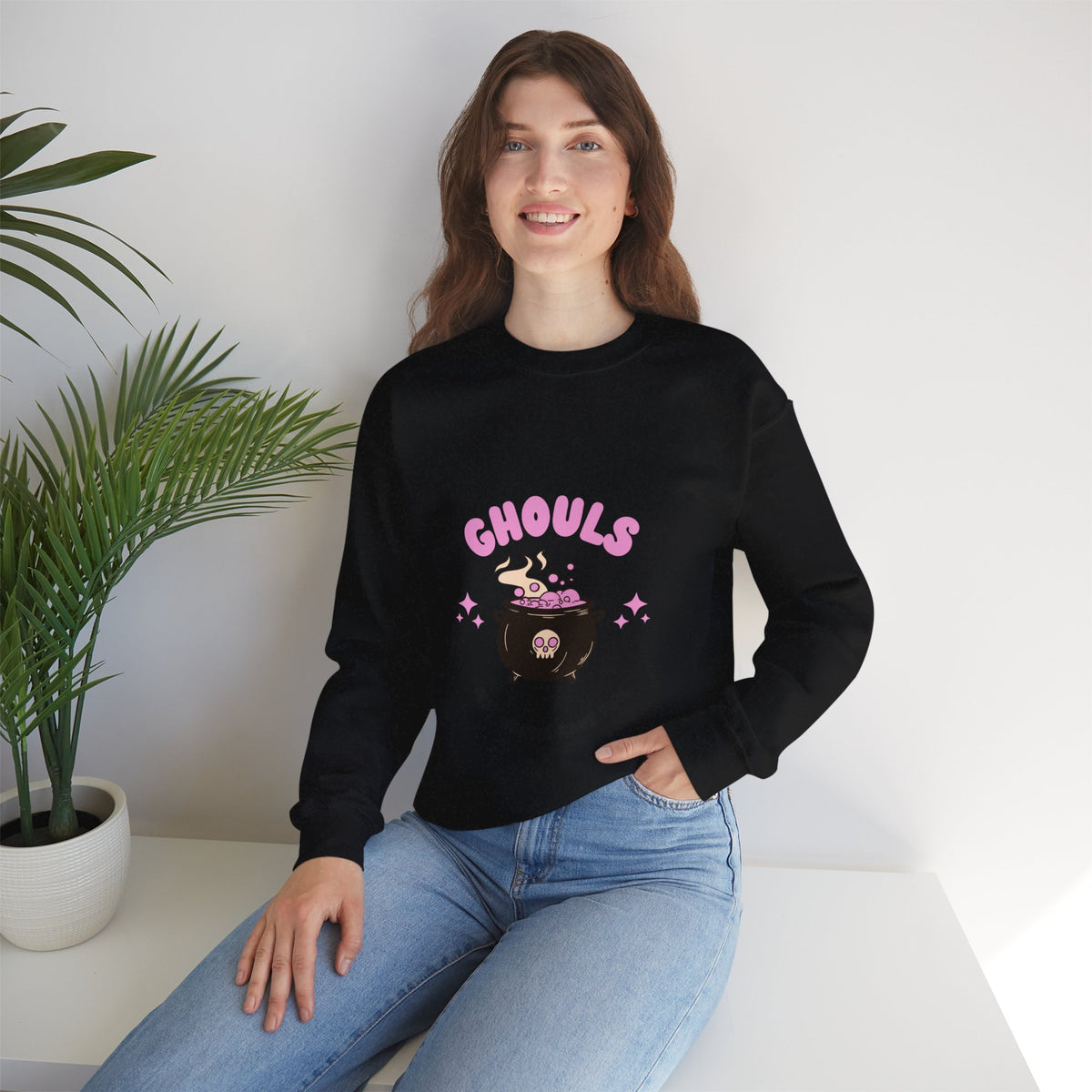 Ghoul Crewneck Sweatshirt — "Ghouls Just Wanna Have Fun" Cute Halloween Pullover
