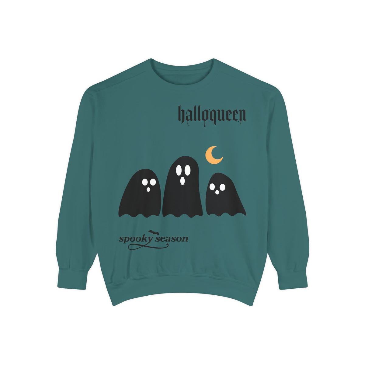 Halloween Ghosts Sweatshirt — "halloqueen" Spooky Season Crewneck