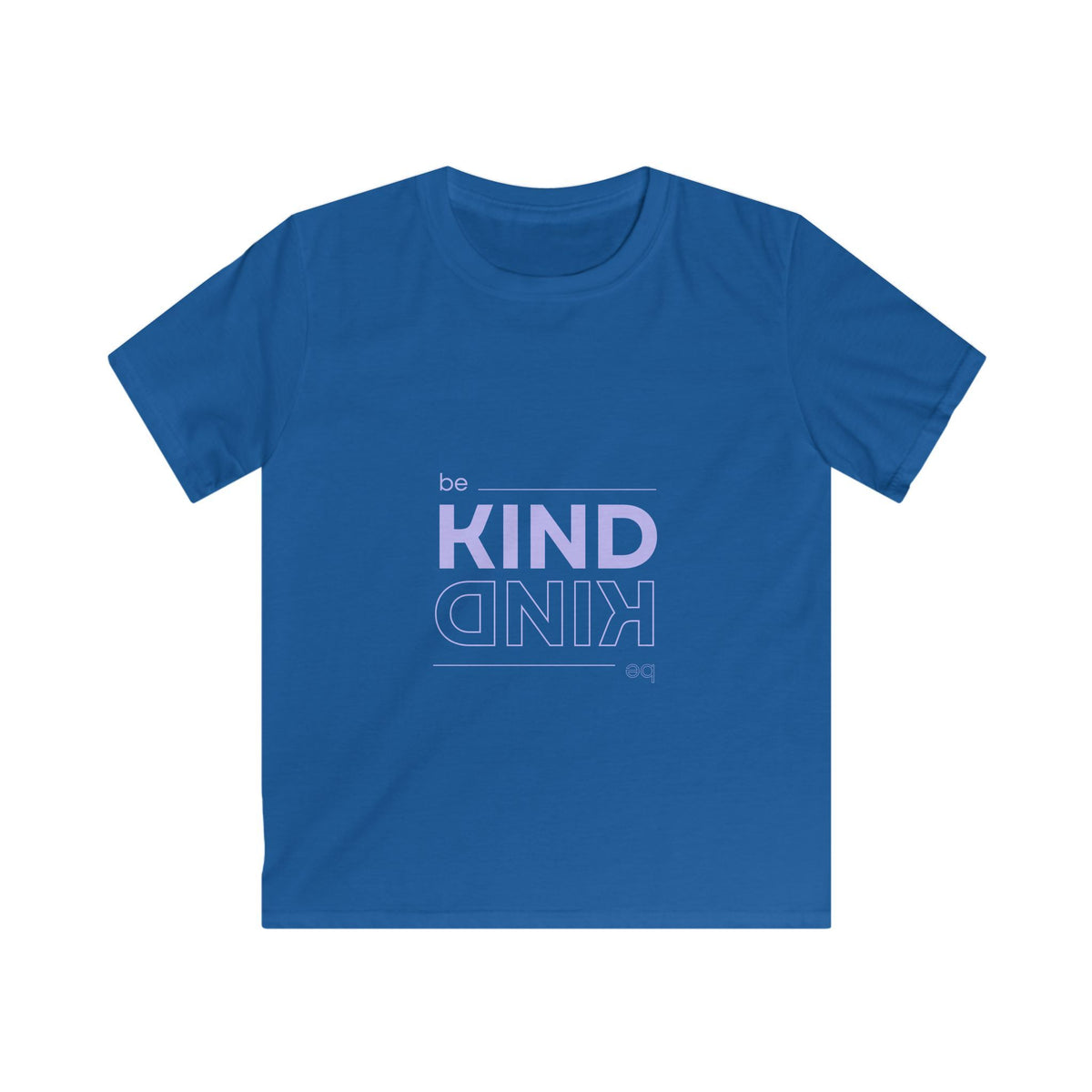 Kids Tee — "Be Kind" Pastel Mirror Graphic