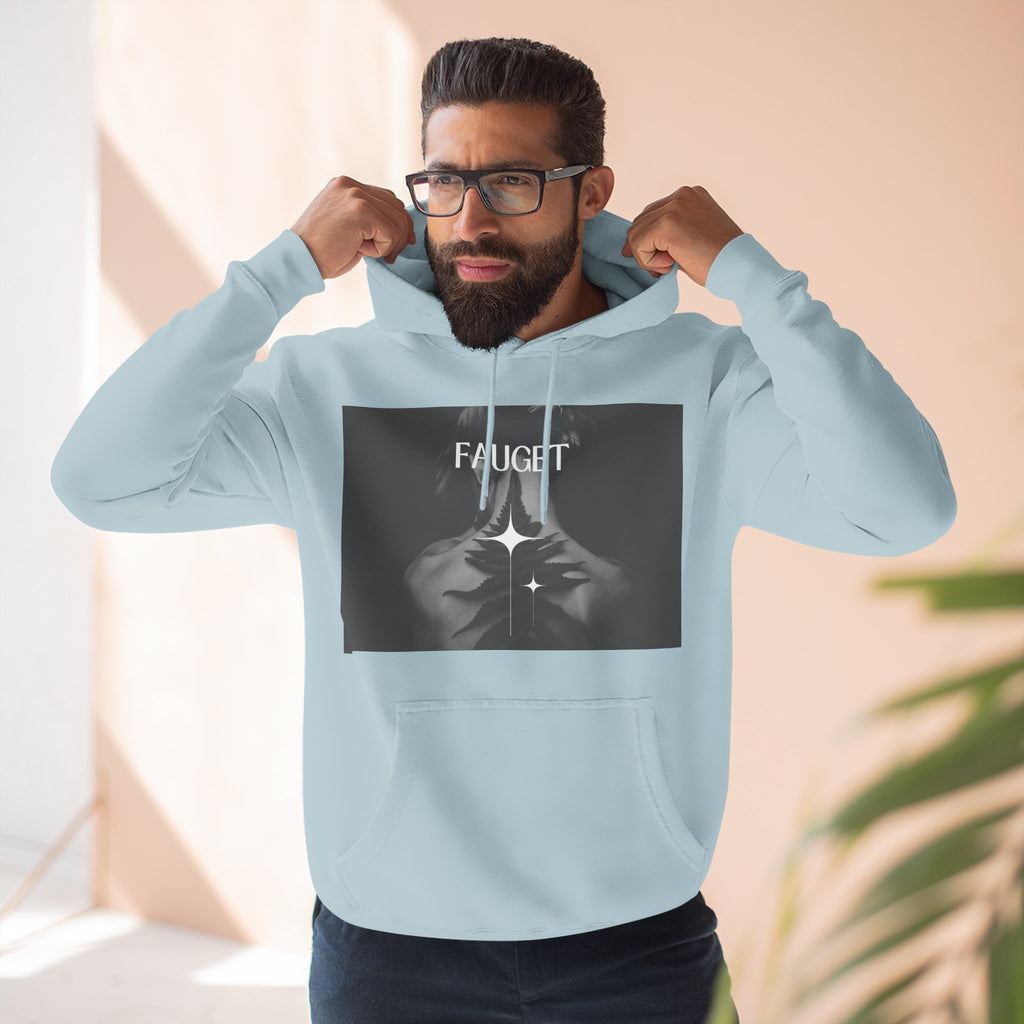 Hoodie — 'FAUCET' Monochrome Prayer Hands Graphic Hoodie