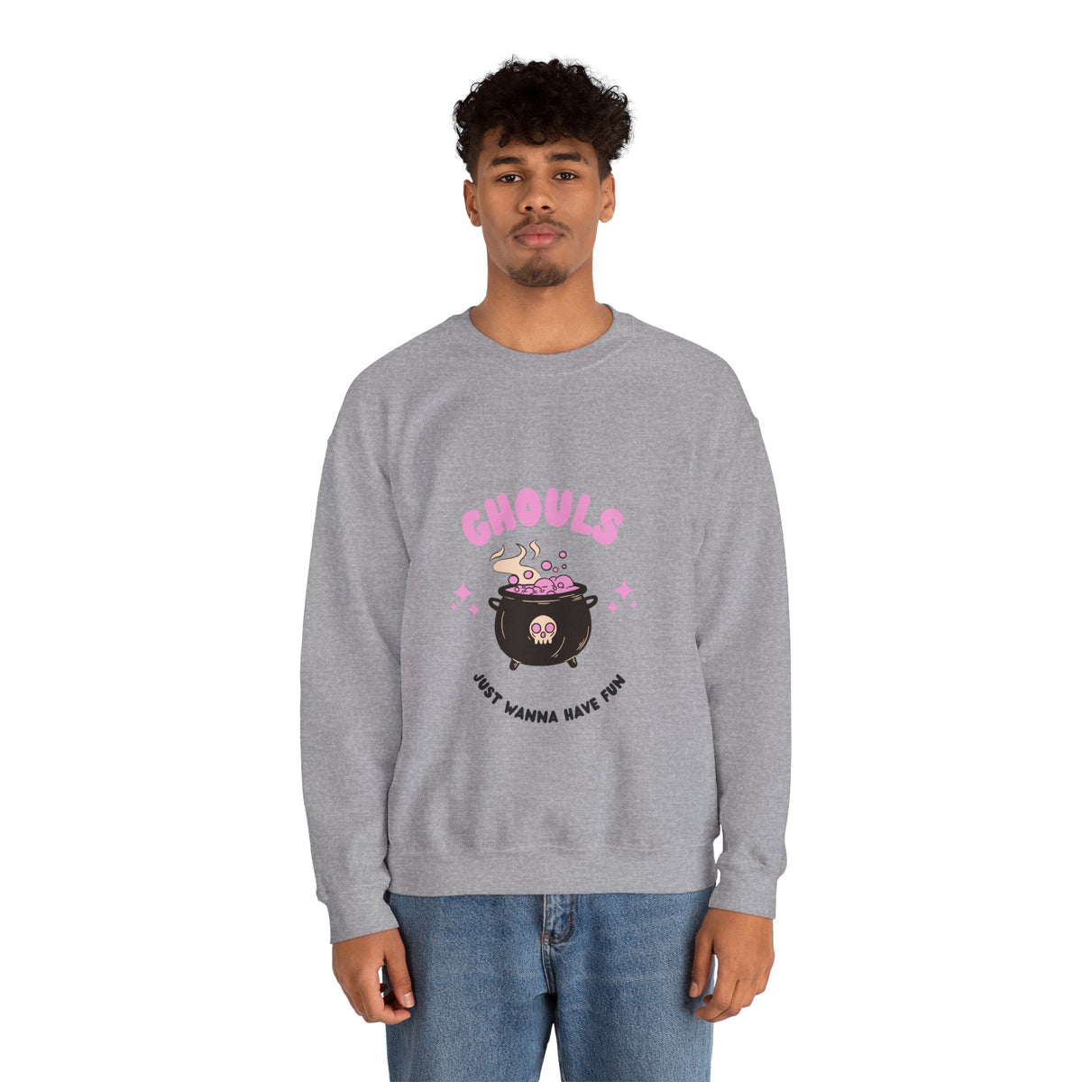 Ghoul Crewneck Sweatshirt — "Ghouls Just Wanna Have Fun" Cute Halloween Pullover