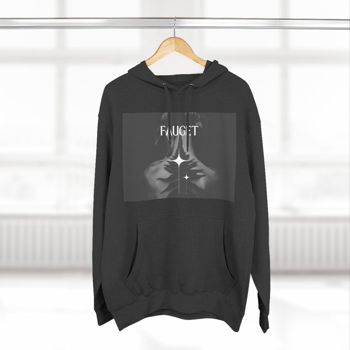 Hoodie — 'FAUCET' Monochrome Prayer Hands Graphic Hoodie