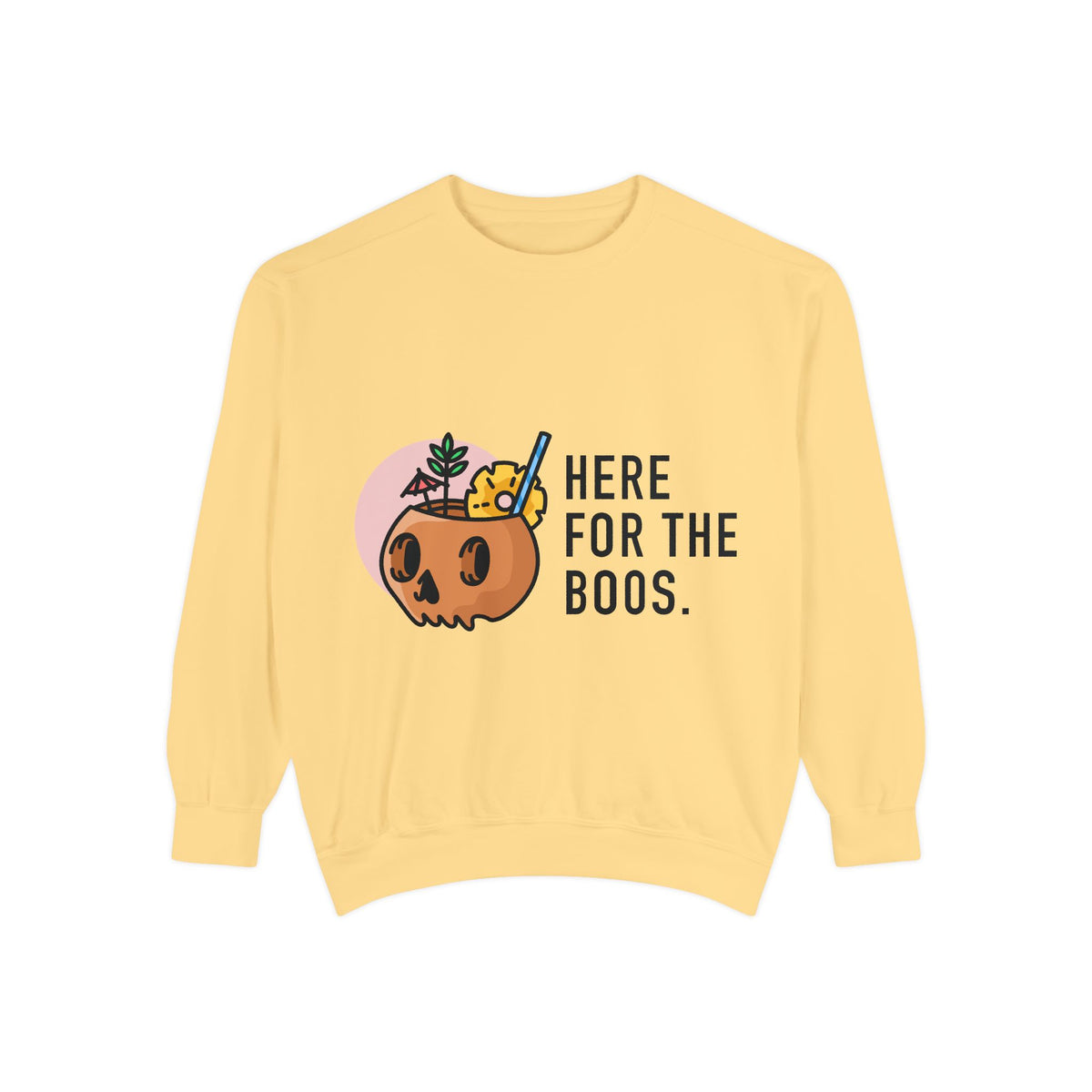 Halloween Pumpkin "Here for the Boos" Sweatshirt