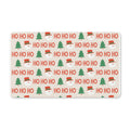 Christmas 'HO HO HO' Polyester Doormat — Festive Snowman & Tree Holiday Welcome Mat